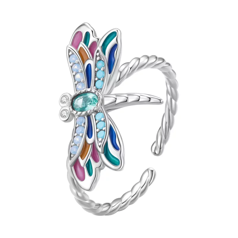 (afbeelding voor) Pandora-stijl Libelle-ring - BSR385