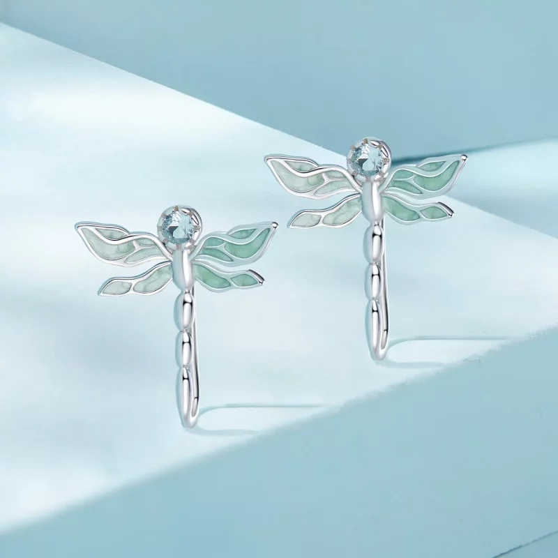 (afbeelding voor) Pandora-stijl Libelle Studs Oorbellen - SCE1623 - Bekijken 5