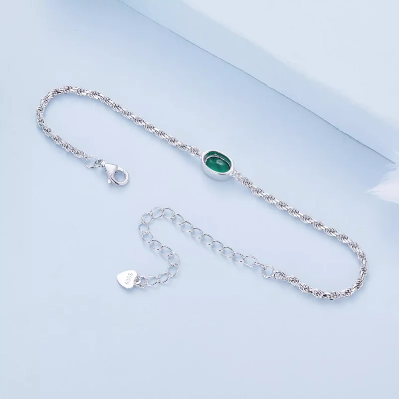 (afbeelding voor) Pandora-stijl Licht Luxe Groene Zirkonia Chopard Armband - BSB116 - Bekijken 4