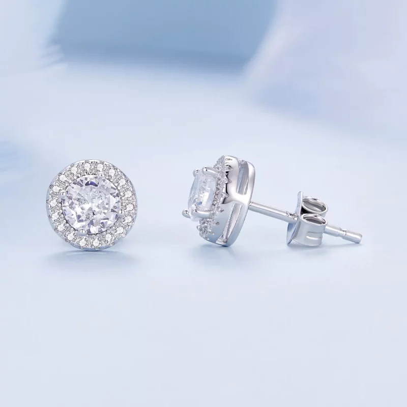 (afbeelding voor) Pandora Stijl Licht Luxe Stud Oorbellen - BSE893 - Bekijken 4