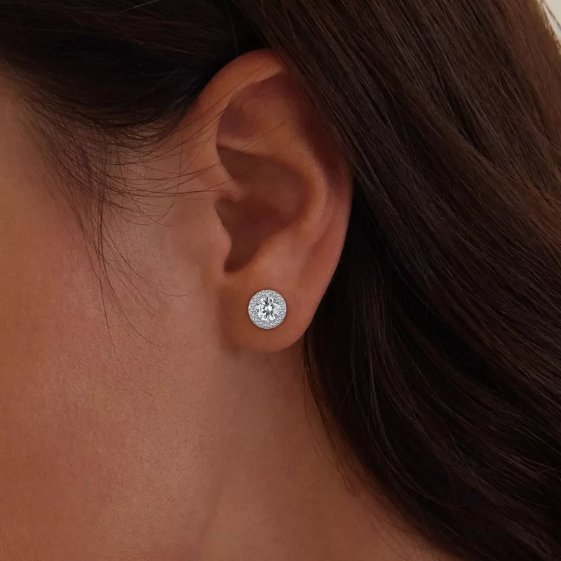 (afbeelding voor) Pandora Stijl Licht Luxe Stud Oorbellen - BSE893 - Bekijken 6
