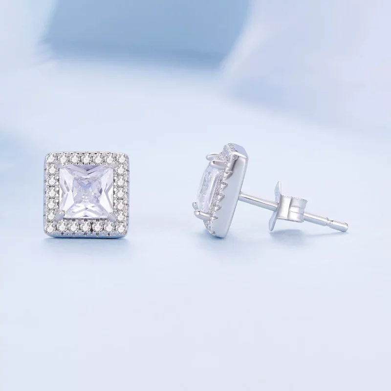 (afbeelding voor) Pandora-stijl Licht Luxe Stud Oorbellen - BSE895 - Bekijken 4