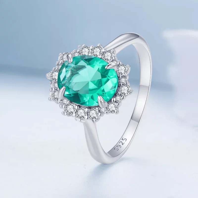 (afbeelding voor) Pandora Stijl Lichtgroene Golf Ring - BSR448 - Bekijken 2