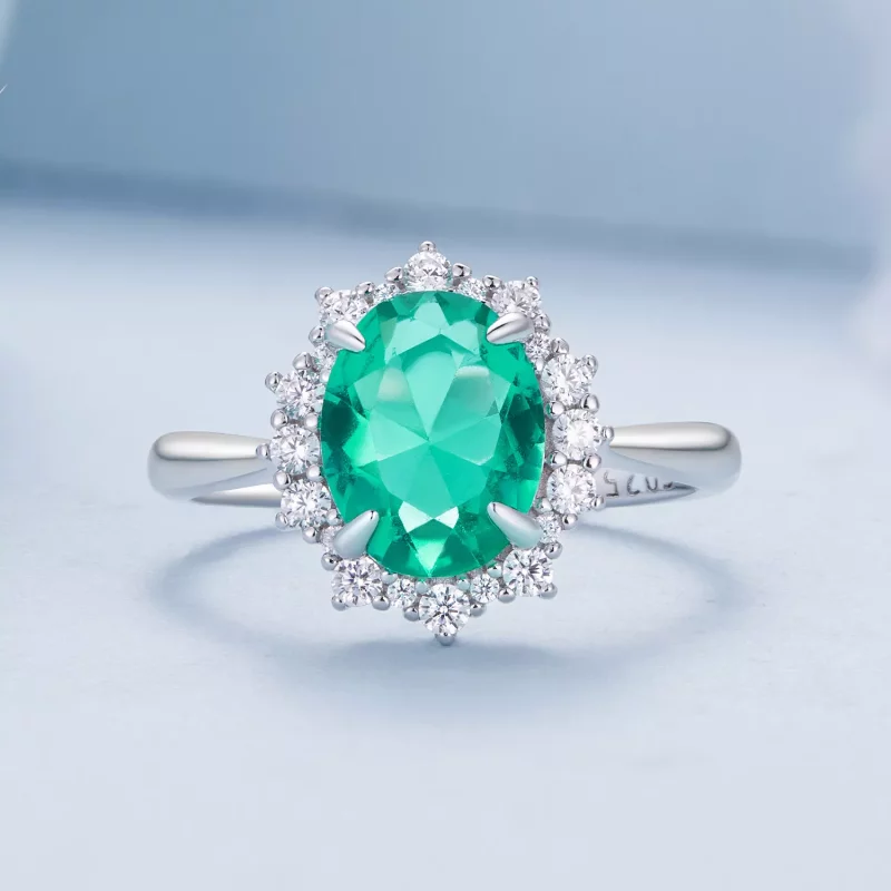 (afbeelding voor) Pandora Stijl Lichtgroene Golf Ring - BSR448 - Bekijken 3
