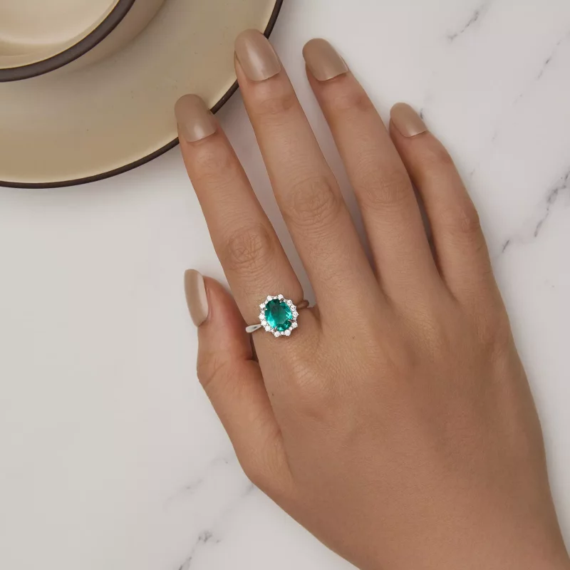 (afbeelding voor) Pandora Stijl Lichtgroene Golf Ring - BSR448 - Bekijken 5