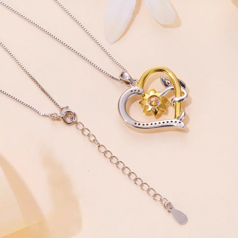 (afbeelding voor) Pandora-stijl Liefde Moissanite Ketting (Eén Certificaat) - MSN012 - Bekijken 5