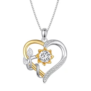 (afbeelding voor) Pandora-stijl Liefde Moissanite Ketting (Eén Certificaat) - MSN012