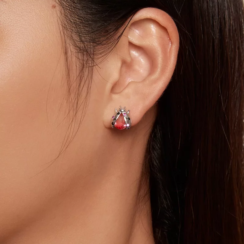 (afbeelding voor) Pandora-stijl Lieveheersbeestje Studs Oorbellen - SCE1634 - Bekijken 7