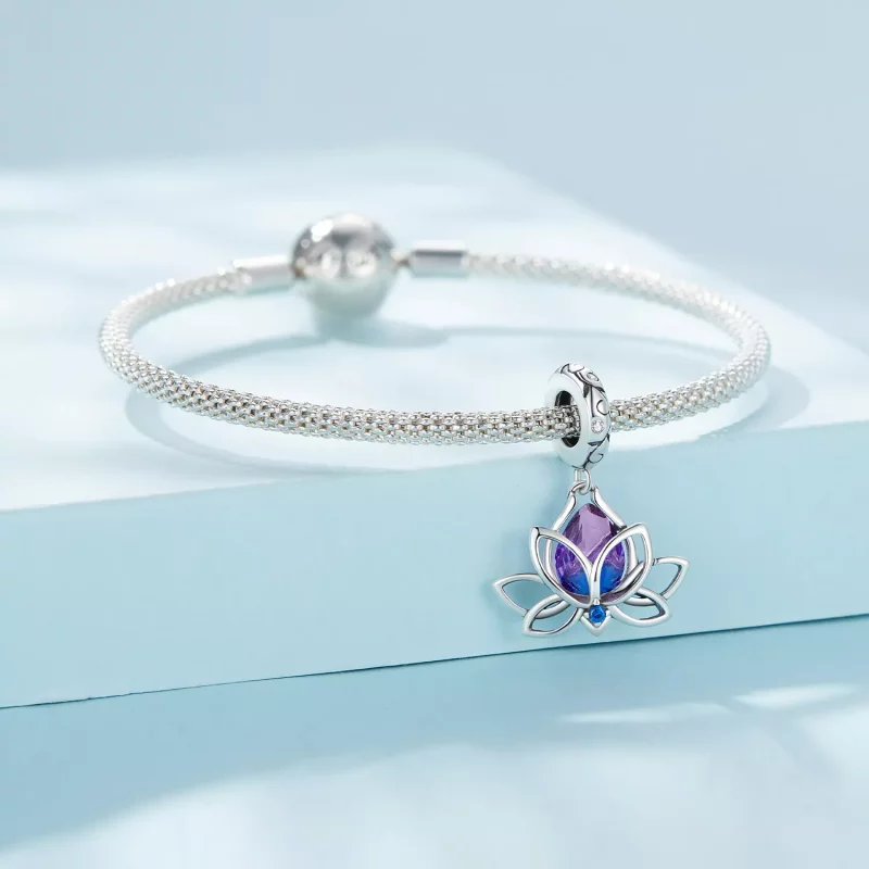 (afbeelding voor) Pandora-stijl Lotus Hanger - SCC2562 - Bekijken 3