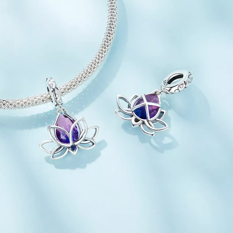 (afbeelding voor) Pandora-stijl Lotus Hanger - SCC2562 - Bekijken 4