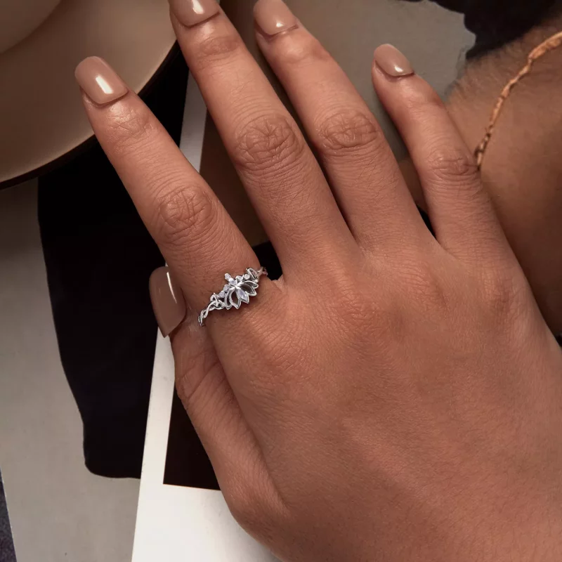 (afbeelding voor) Pandora Stijl Lotus Ring - BSR487 - Bekijken 5