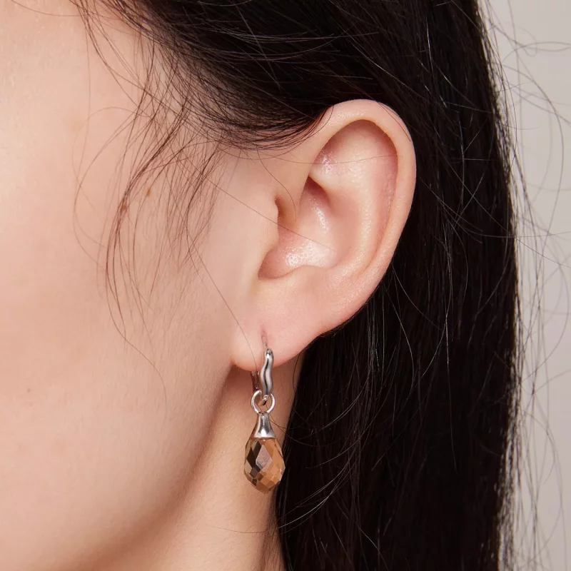 (afbeelding voor) Pandora Stijl Luxe Waterdruppel Hoepeloorbellen - BSE814 - Bekijken 5