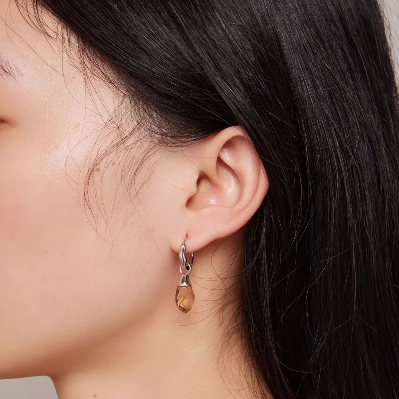 (afbeelding voor) Pandora Stijl Luxe Waterdruppel Hoepeloorbellen - BSE814 - Bekijken 7