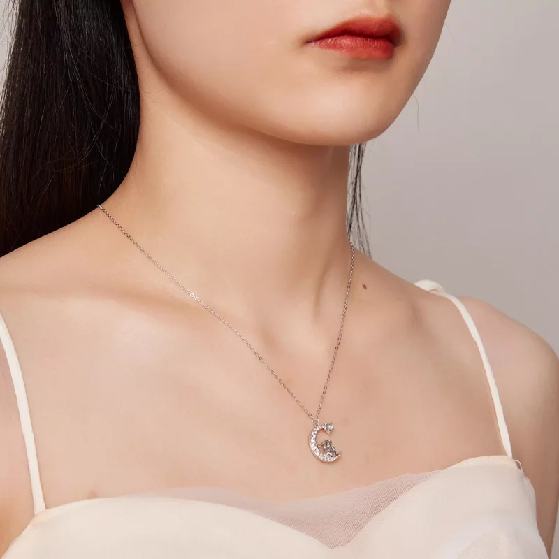 (afbeelding voor) Pandora Stijl Maan Konijn Ketting - BSN302 - Bekijken 6