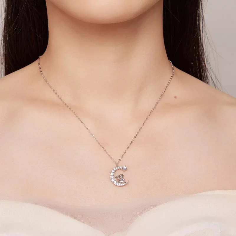 (afbeelding voor) Pandora Stijl Maan Konijn Ketting - BSN302 - Bekijken 8
