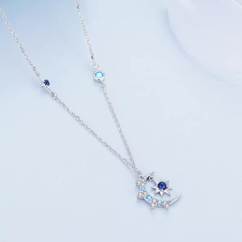 (afbeelding voor) Pandora-stijl Maan Starburst Ketting - BSN347 - Bekijken 2