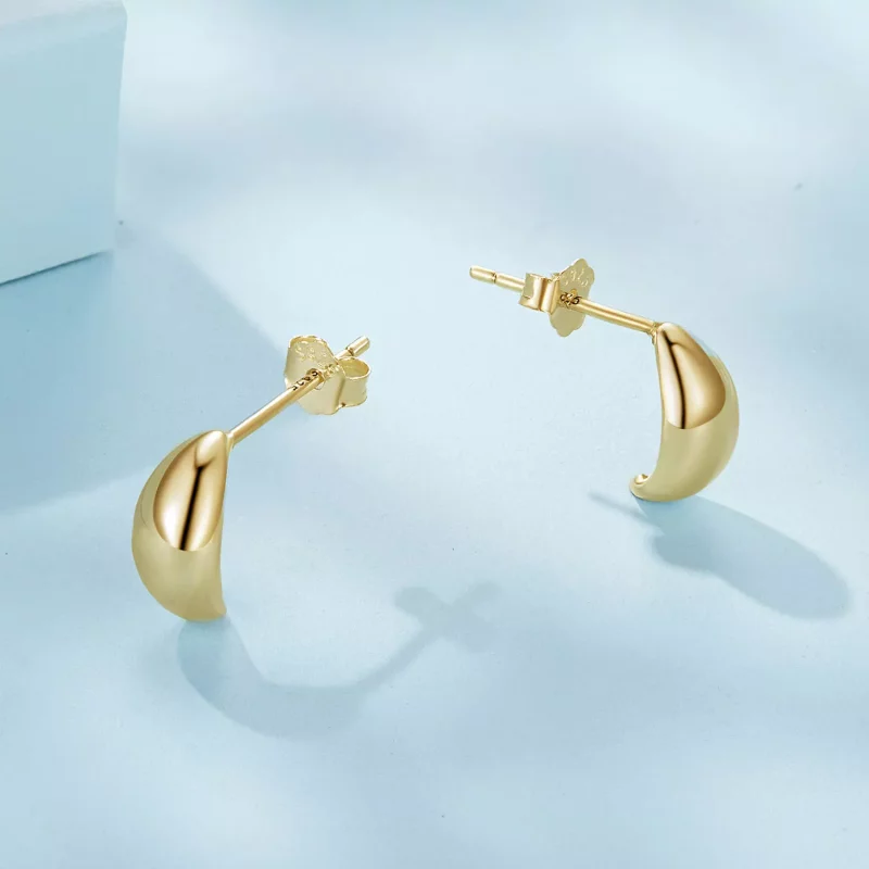 (afbeelding voor) Pandora-stijl Maan Studs Oorbellen - SCE1632-B - Bekijken 3