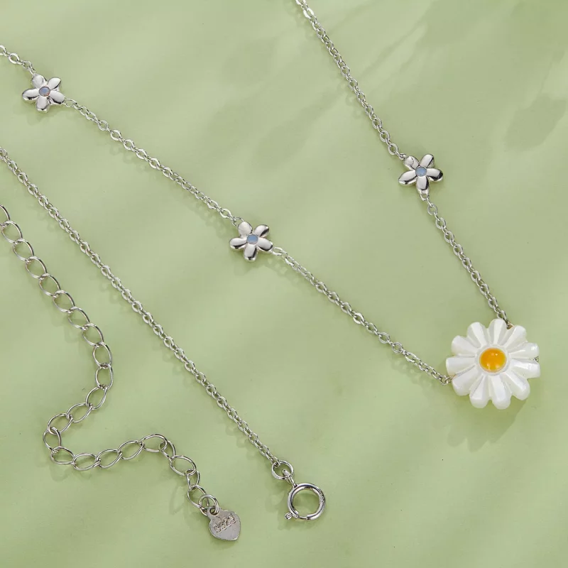 (afbeelding voor) Pandora Stijl Madeliefjes Ketting - SCN494 - Bekijken 4