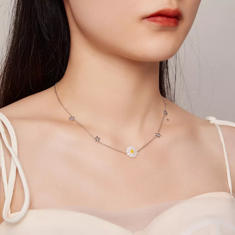 (afbeelding voor) Pandora Stijl Madeliefjes Ketting - SCN494 - Bekijken 7