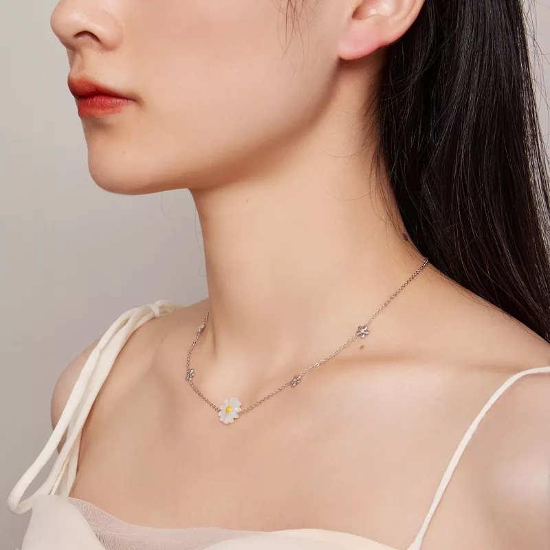 (afbeelding voor) Pandora Stijl Madeliefjes Ketting - SCN494 - Bekijken 8
