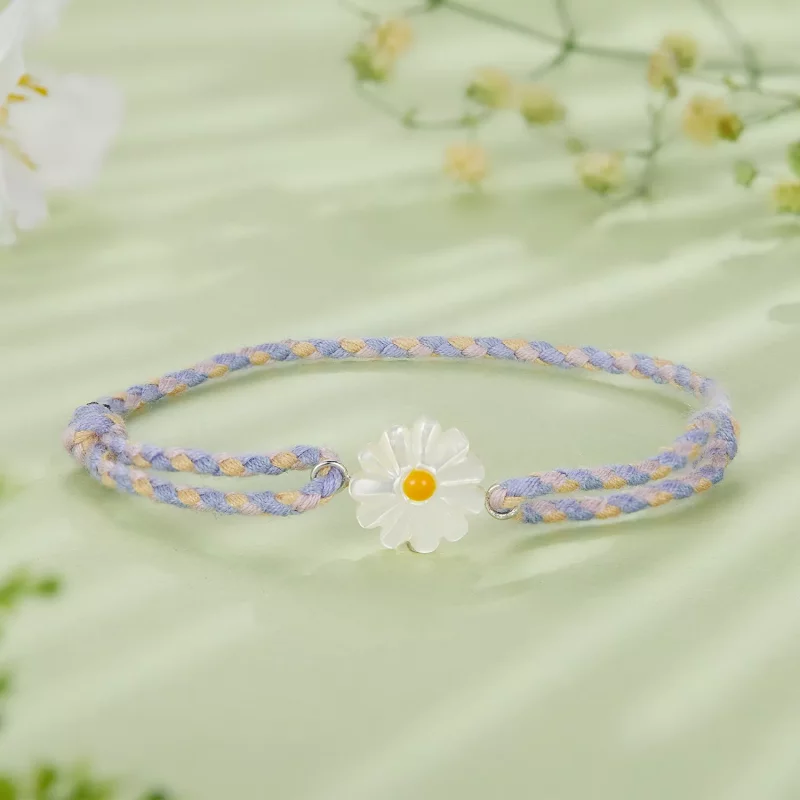 (afbeelding voor) Pandora-stijl Madeliefjeskoord Armband - SCB250 - Bekijken 2