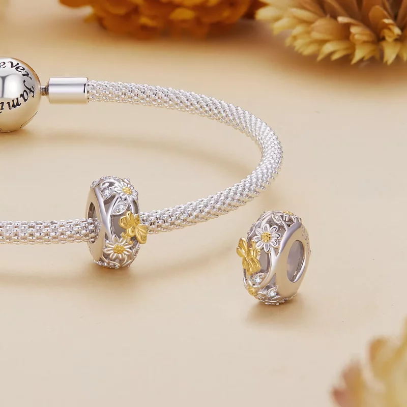 (afbeelding voor) Pandora stijl Margriet Bij Silicone Spacer - BSC819 - Bekijken 4