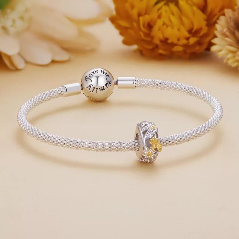 (afbeelding voor) Pandora stijl Margriet Bij Silicone Spacer - BSC819 - Bekijken 5