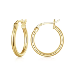 Pandora-stijl Medium Hoop Effen Zilveren Oorringen - SCE1608-MB (afbeelding voor) Pandora-stijl Medium Hoop Effen Zilveren Oorringen - SCE1608-MB