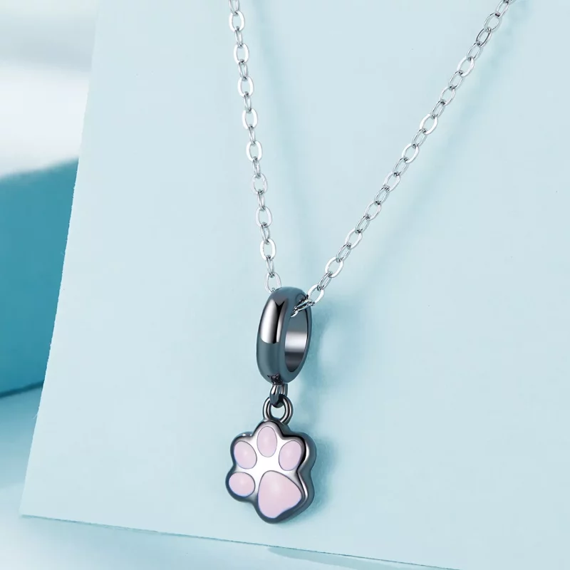 (afbeelding voor) Pandora Stijl Mini Zwarte Kattenklauw Bedel - SCC2476-D - Bekijken 2