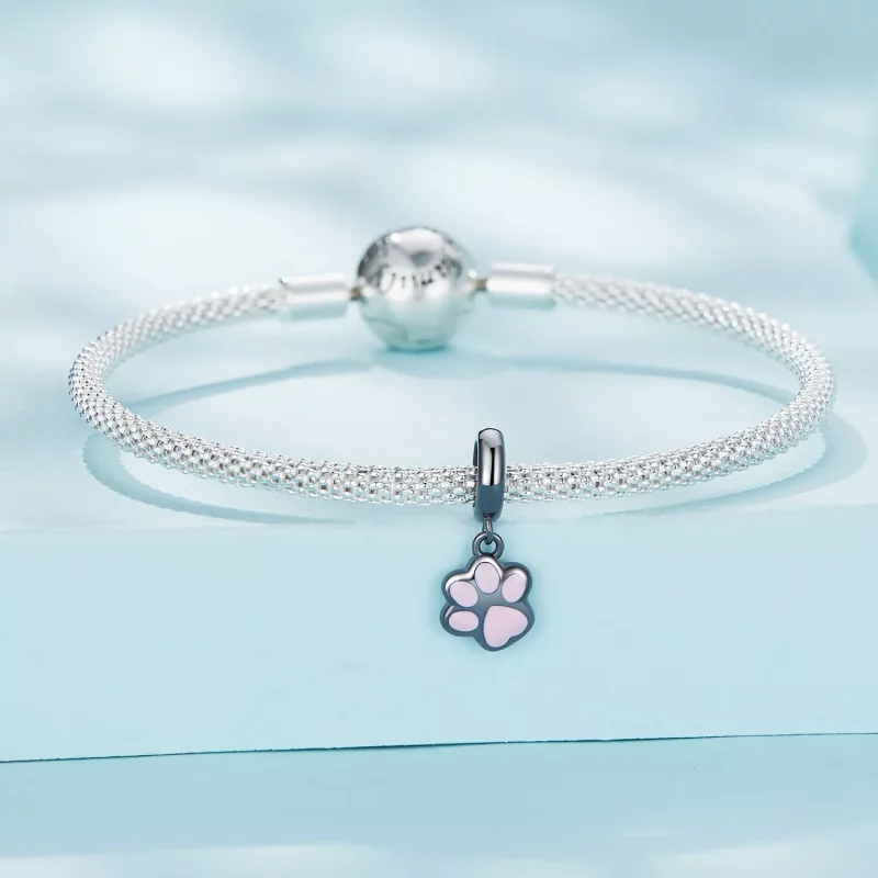 (afbeelding voor) Pandora Stijl Mini Zwarte Kattenklauw Bedel - SCC2476-D - Bekijken 3