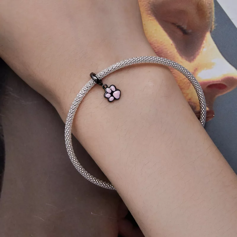 (afbeelding voor) Pandora Stijl Mini Zwarte Kattenklauw Bedel - SCC2476-D - Bekijken 5