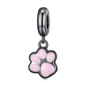 (afbeelding voor) Pandora Stijl Mini Zwarte Kattenklauw Bedel - SCC2476-D