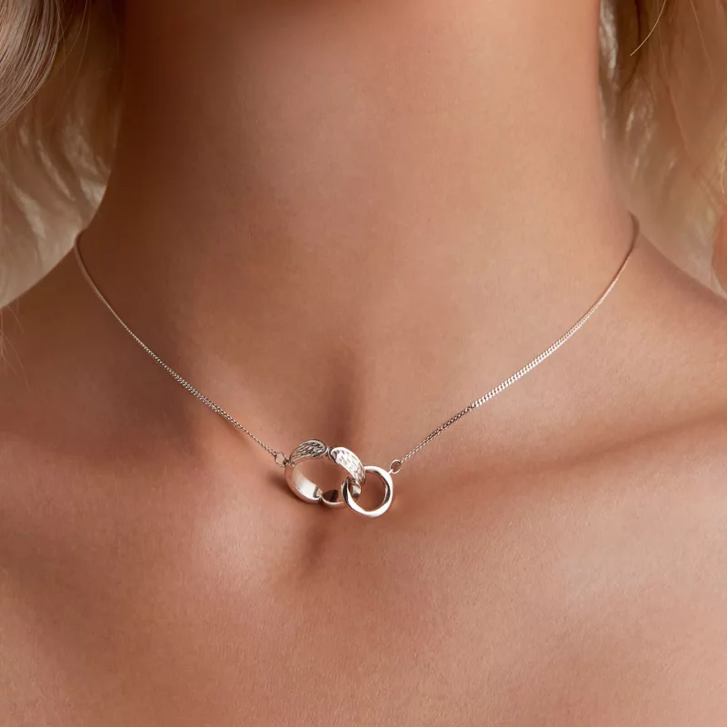 (afbeelding voor) Pandora Stijl Mobius Dubbele Ring Ketting - BSN362 - Bekijken 5