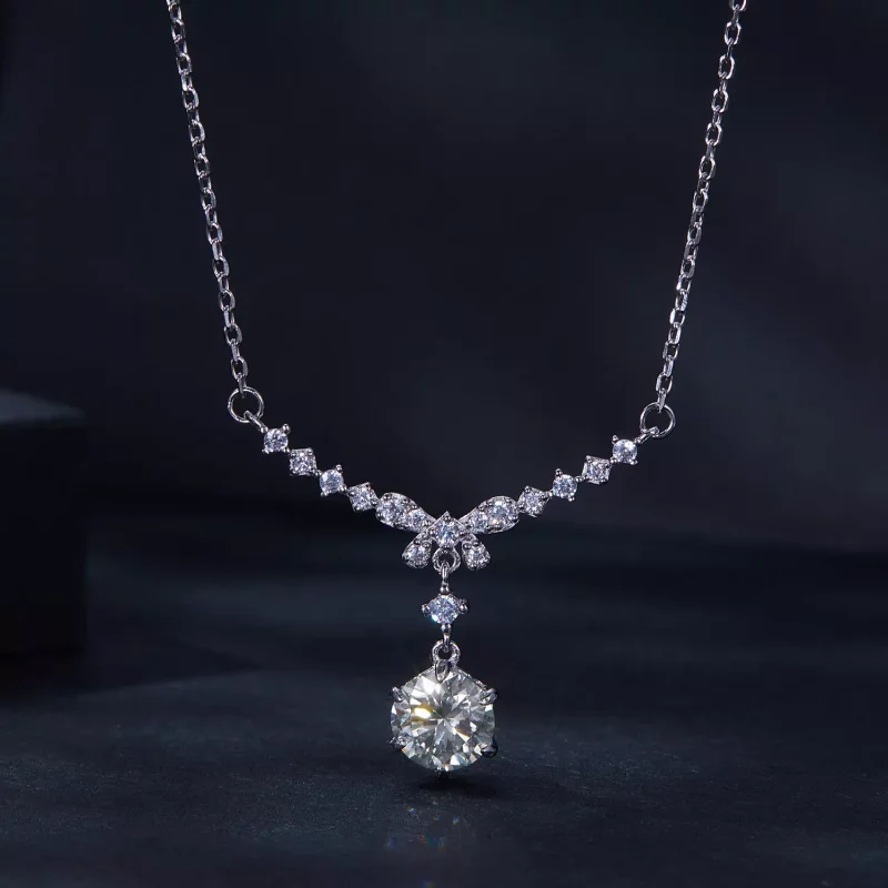 (afbeelding voor) Pandora Stijl Moissanite Ketting (Eén Certificaat) - MSN020 - Bekijken 3