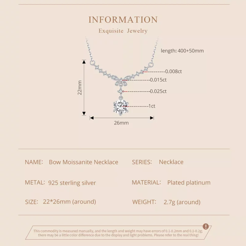 (afbeelding voor) Pandora Stijl Moissanite Ketting (Eén Certificaat) - MSN020 - Bekijken 4