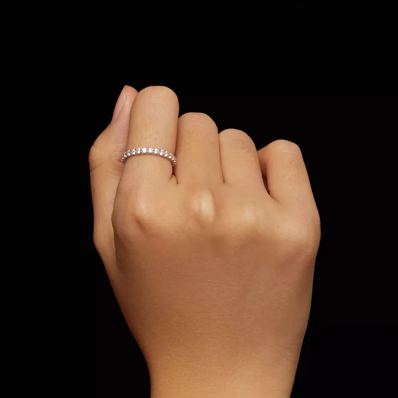 (afbeelding voor) Pandora Stijl Moissanite Ring - MSR034 - Bekijken 4