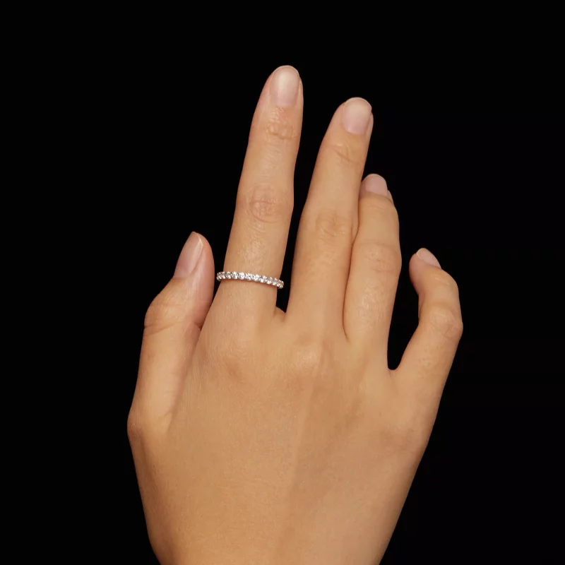 (afbeelding voor) Pandora Stijl Moissanite Ring - MSR034 - Bekijken 6