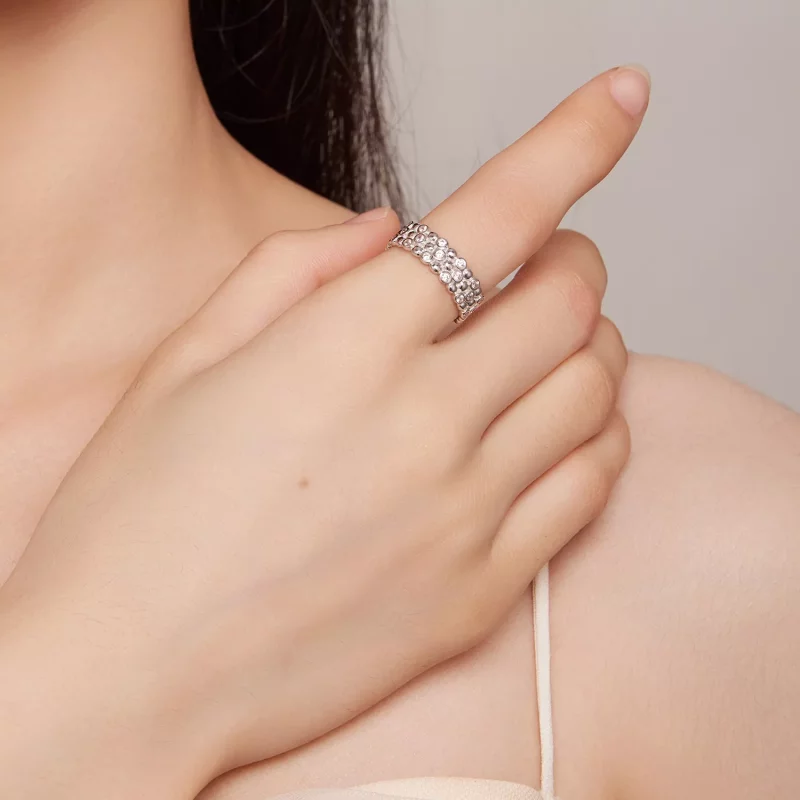 (afbeelding voor) Pandora Stijl Multi-Player Bean Ring - BSR407 - Bekijken 5
