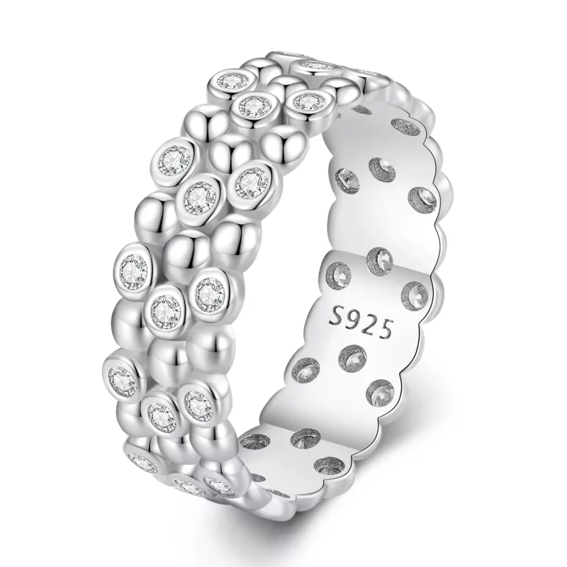 (afbeelding voor) Pandora Stijl Multi-Player Bean Ring - BSR407 - Bekijken 8