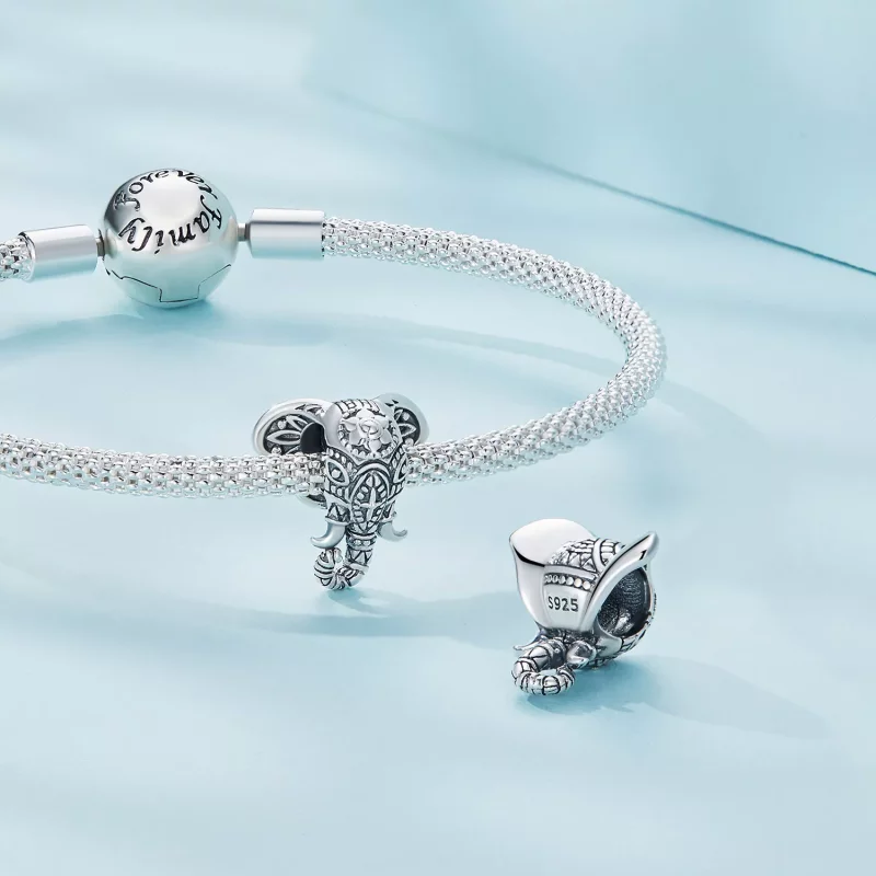 (afbeelding voor) Pandora-stijl Olifant God Bedel - SCC2477 - Bekijken 4