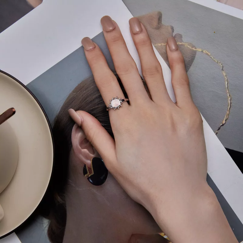 (afbeelding voor) Pandora-stijl Opal Zon Ring - BSR398 - Bekijken 5