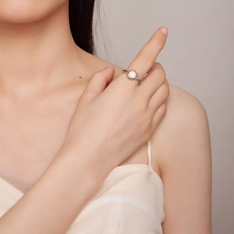 (afbeelding voor) Pandora-stijl Opal Zon Ring - BSR398 - Bekijken 6