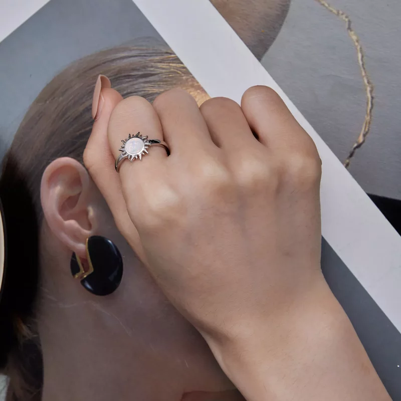 (afbeelding voor) Pandora-stijl Opal Zon Ring - BSR398 - Bekijken 7