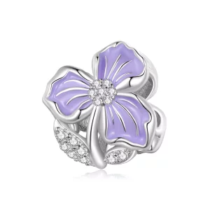 Pandora Stijl Paars Bloembedel - BSC890 (afbeelding voor) Pandora Stijl Paars Bloembedel - BSC890