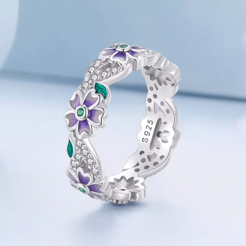 (afbeelding voor) Pandora stijl Paarse Garland Ring - BSR492 - Bekijken 2