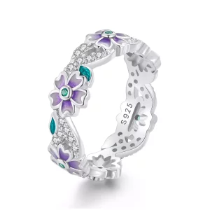 Pandora stijl Paarse Garland Ring - BSR492 (afbeelding voor) Pandora stijl Paarse Garland Ring - BSR492