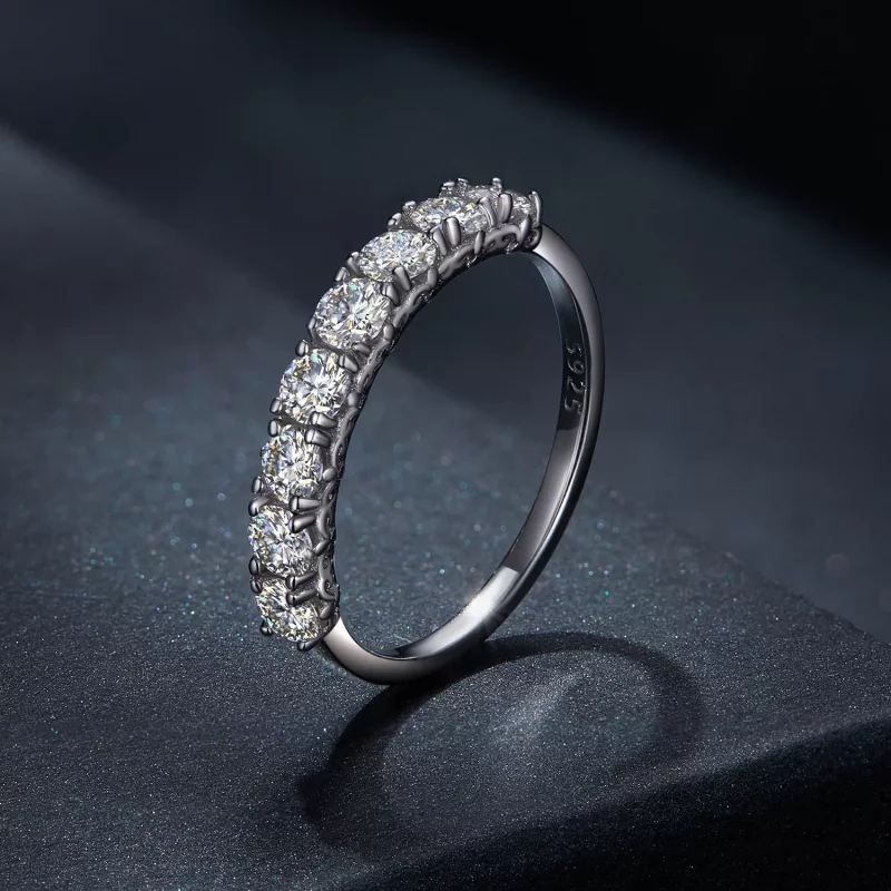 (afbeelding voor) Pandora Stijl Patroon Moissanite Ring (Eén Certificaat) - MSR015 - Bekijken 2