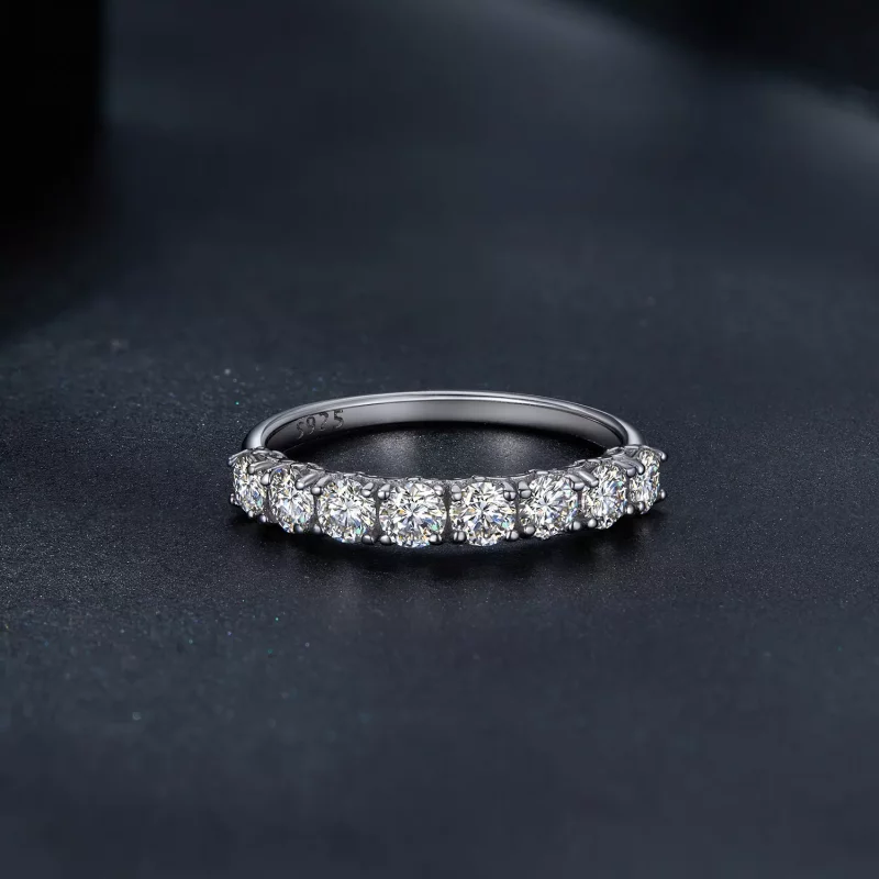 (afbeelding voor) Pandora Stijl Patroon Moissanite Ring (Eén Certificaat) - MSR015 - Bekijken 4