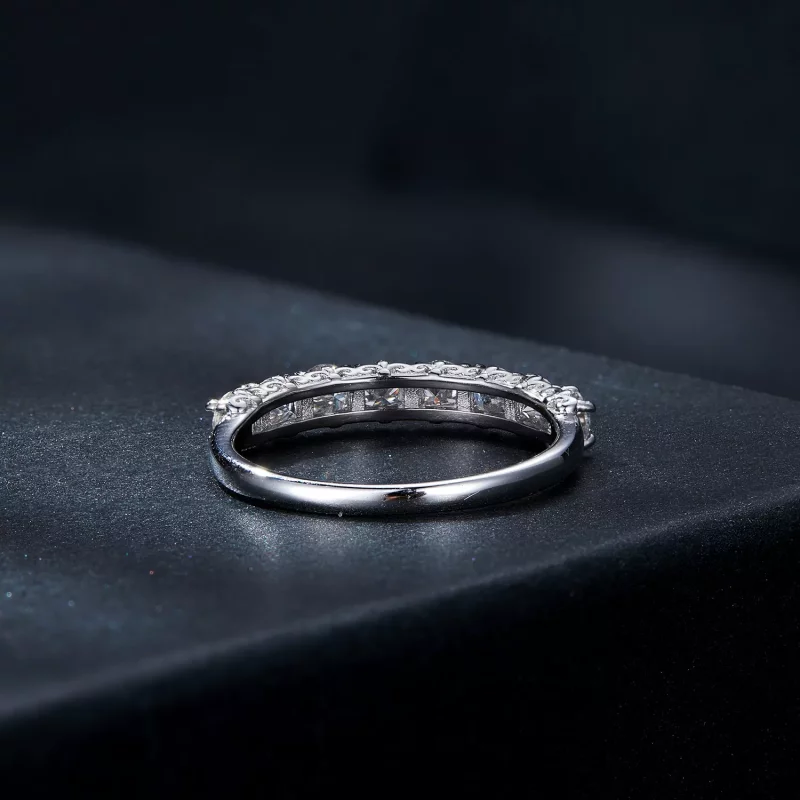(afbeelding voor) Pandora Stijl Patroon Moissanite Ring (Eén Certificaat) - MSR015 - Bekijken 5