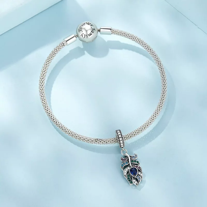 (afbeelding voor) Pandora Stijl Pauwenveer Hanger - SCC2590 - Bekijken 6